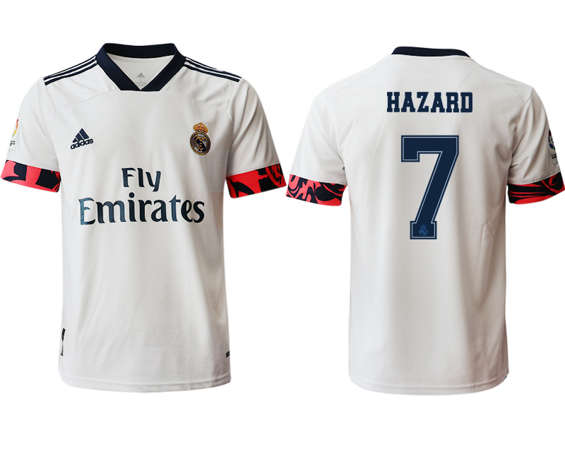 Men 2020-2021 club Real Madrid home aaa version #7 white Soccer Jerseys2->real madrid jersey->Soccer Club Jersey